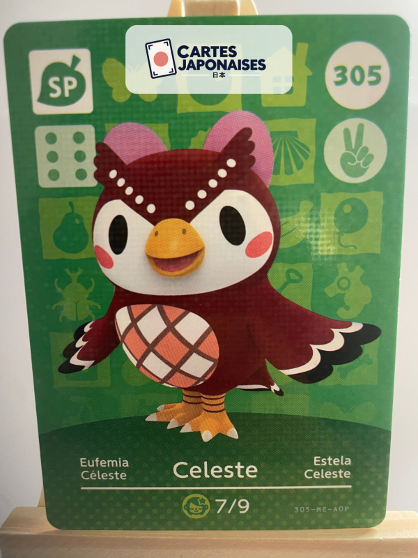 Carte Amiibo Animal Crossing 305 Céleste Série 4 Version Française