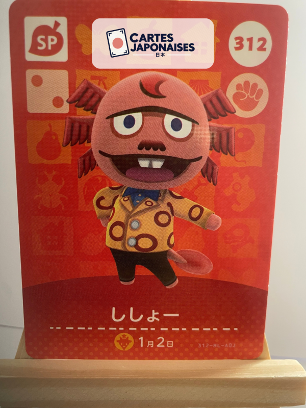 Carte Amiibo Animal Crossing 312 Ciboulot Série 4 Japon