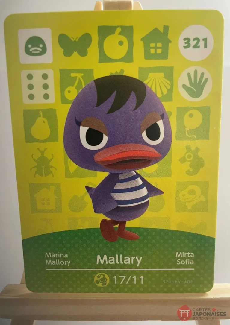 Animal Crossing Amiibo Card 321 Mallary (Mallory) Series 4 French Version Official
