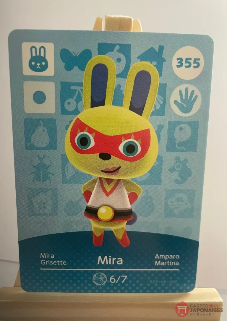 Animal Crossing Amiibo Card 355 Mira (Grisette) Series 4 French Version Official