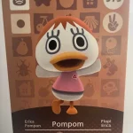 Animal Crossing Amiibo Card 373 Pompom (Pompon) Series 4 French Version Official