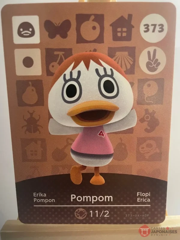 Animal Crossing Amiibo Card 373 Pompom (Pompon) Series 4 French Version Official