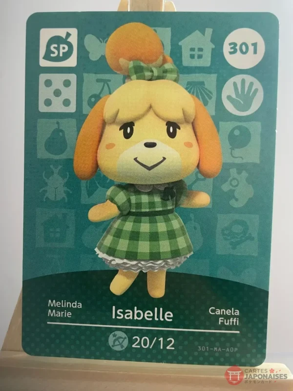 Animal Crossing Amiibo Card 301 Isabelle (Marie) Series 4 French Version Official