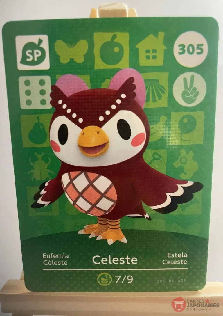 Animal Crossing Amiibo Card 305 Celeste (Céleste) Series 4 French Version Official