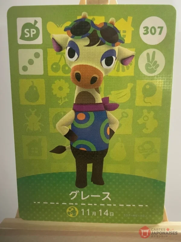 Animal Crossing Amiibo Card 307 Gracie (Carla) Series 4 Japanese – Switch Europe compatible