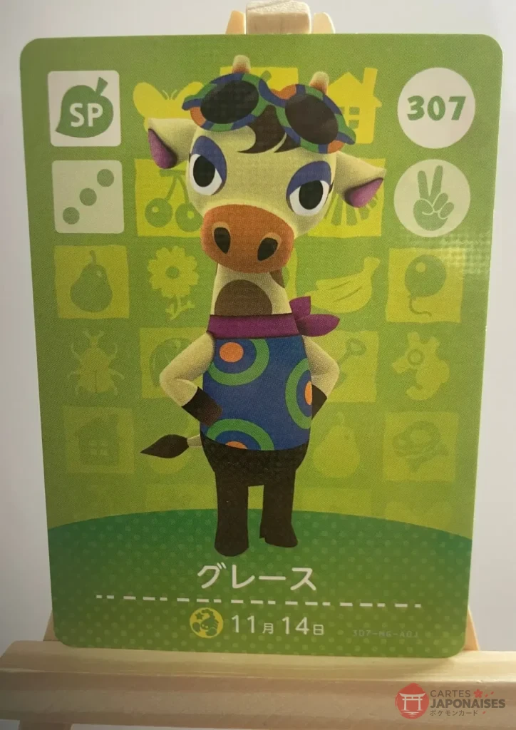 Animal Crossing Amiibo Card 307 Gracie (Carla) Series 4 Japanese – Switch Europe compatible