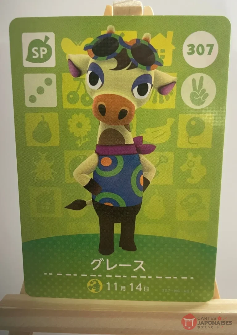 Animal Crossing Amiibo Card 307 Gracie (Carla) Series 4 Japanese – Switch Europe compatible