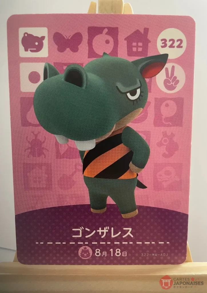 Animal Crossing Amiibo Card 322 Rocco (Bebel) Series 4 Japanese – Switch Europe compatible