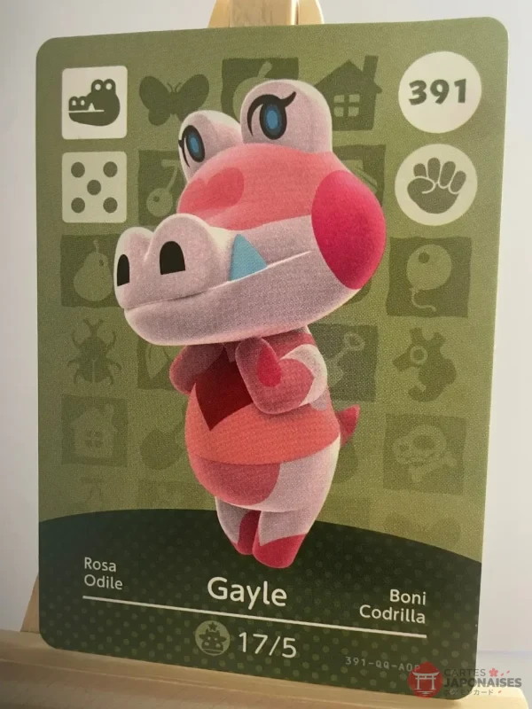 Animal Crossing Amiibo Card 391 Gayle (Odile) Series 4 French Version Official