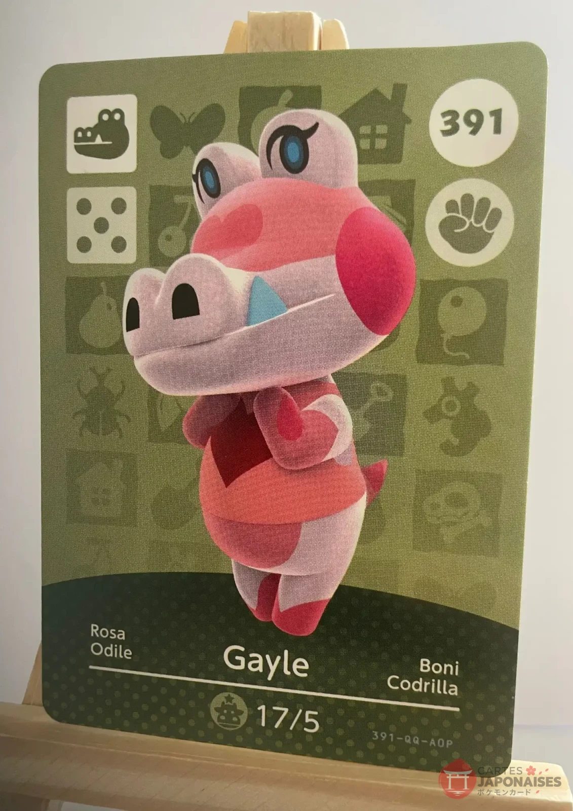 Carte Amiibo Animal Crossing 391 Odile Série 4 Version Française Officielle Animal Crossing Amiibo Card 391 Gayle (Odile) Series 4 French Version Official