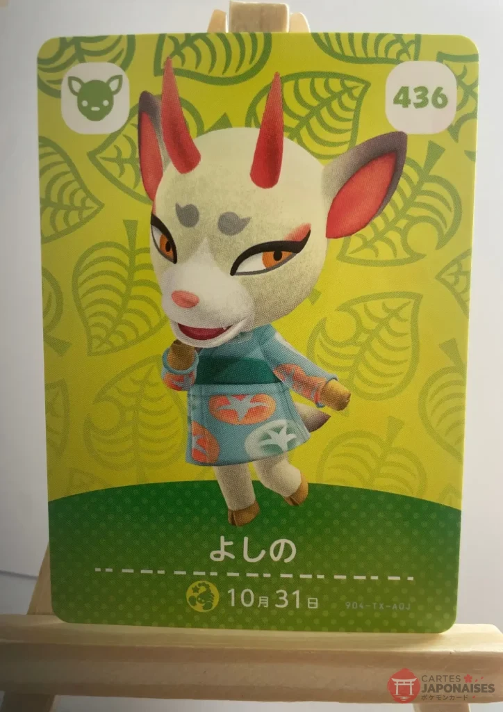 Carte Amiibo Animal Crossing 436 Shino Série 5 Japon – Compatible Switch Europe