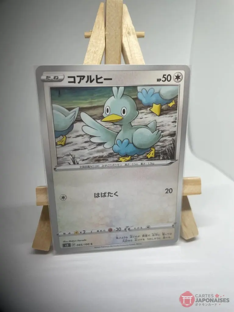 Japanese Pokémon card Ducklett 085/100, s3 Infinity Zone set (Darkness Ablaze), illustrated by Midori Harada