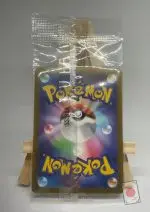 Back of the Pikachu promo 001/SV-P card in its original sealed blister