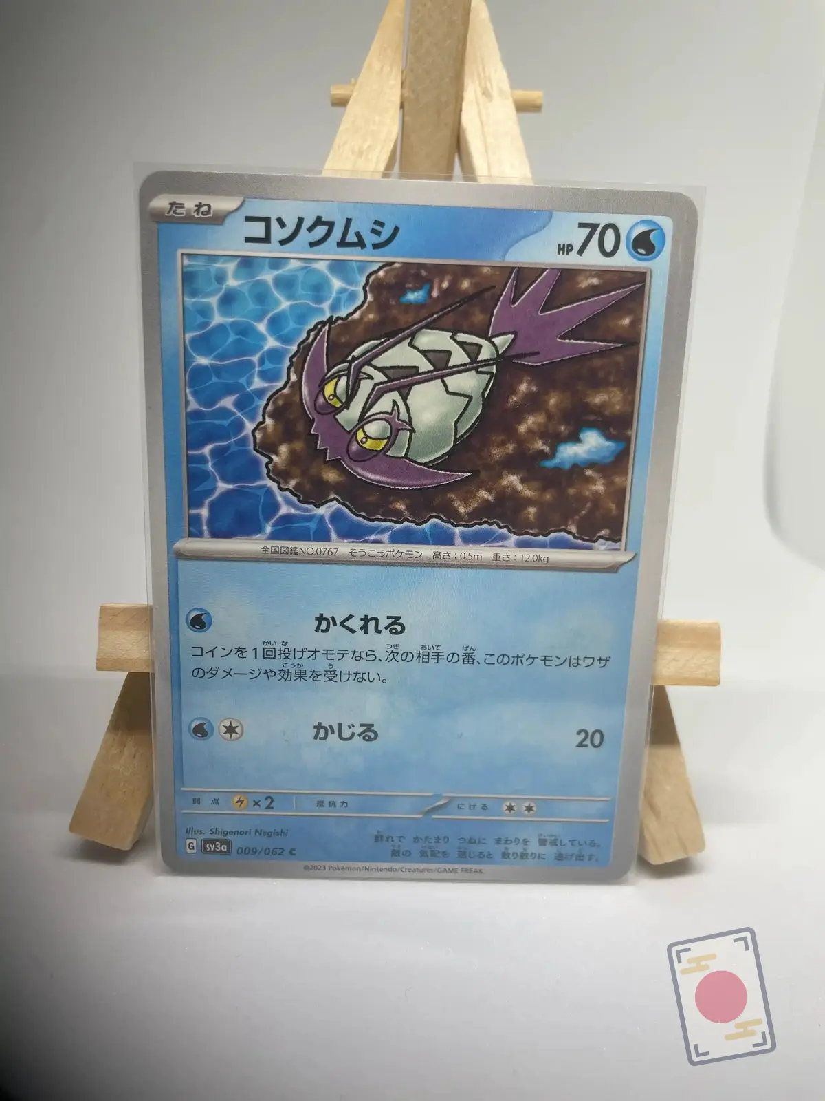 sovkipou 009 062 sv3a Japanese Pokémon card Wimpod 009/062, set sv3a Raging Surf Paradox Rift, illustrated by Shigenori Negishi